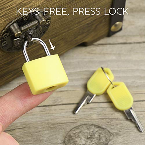 CLISPEED 4 Pcs Pequeno Cadeado Com 2 Chaves para Bloqueio de Bagagem Mochila Ginásio Bloqueio de Mal