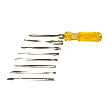 Tata Agrico Screwdriver Kit with 8 Blades | Electrical Tester with Multipurpose Application |Yellow Set