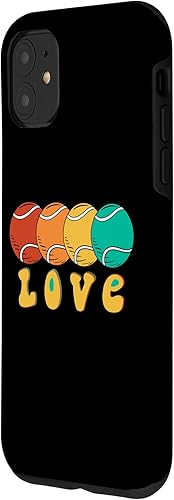 Miniatura 2 de iPhone 11 Retro Groovy - Camiseta de tenis, estuche de pelotas de tenis LOVE