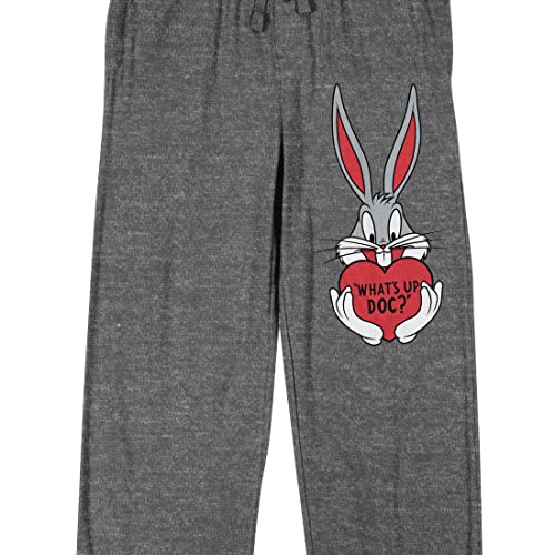 Looney Tunes Bugs Bunny What's Up, Doc? Men's Heather Gray Graphic Sleep Pants2