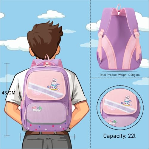 Image of Tinytot 22 Litre 17-Inch Waterproof Large School Bag for Boys & Girls, Kids School Bag, School Backpack for Girls and Boys, for Kids, Ideal for Children