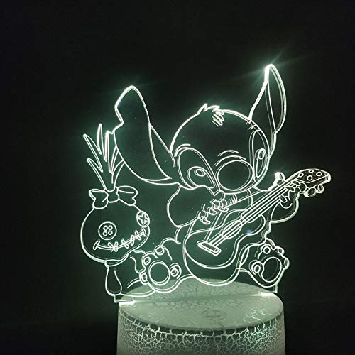 Creative Night Light Baby Toy 3D Light 7 Color Remote Control Home Decoration Light Gift - Cartoon Animals