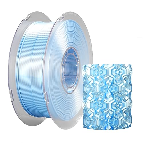 PLA Silk Filament 1,75mm kexcelled, Surface en Soie, Brillance soyeuse, High Tenacity, Upgrade 3D Printing Filament, PrÃ©cision Dimensionnelle +/- 0,03mm, Bobine de 1kg (2,2lbs), Bleu