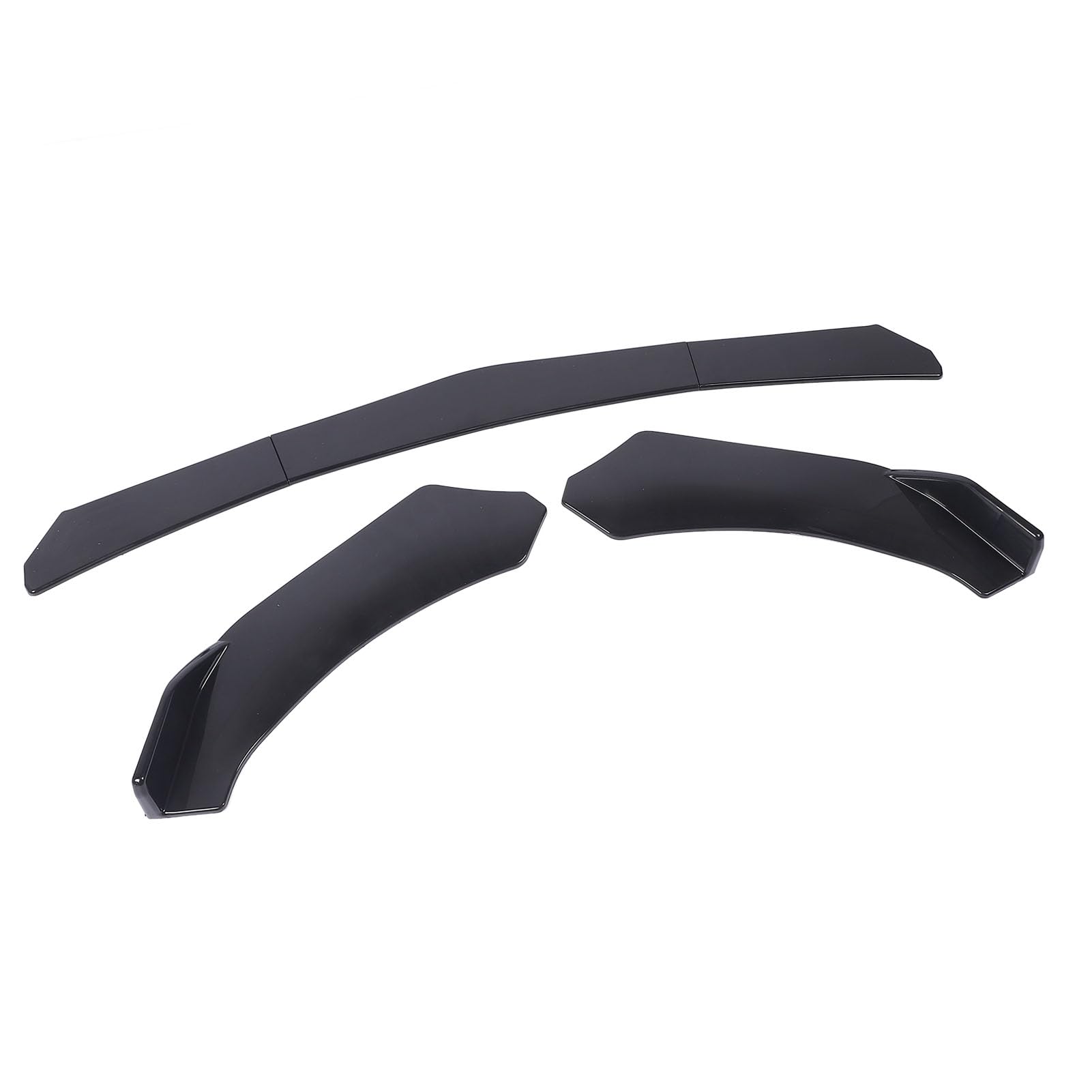 5Pcs Glossy Black Front Bumper Lip Spoiler Splitter Body Kit