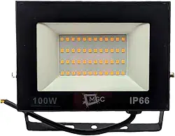 Refletor led 100w Branco Quente 3000K Resistente Prova D'água Projetor Slim Luz Iluminação Piscina Campo