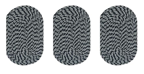 Image of Doormat for Home|Handmade Cotton Doormat | Quick Dry, Washable Door Mat for Home, Bathroom & Bedroom (33X53 CM)(Black-3