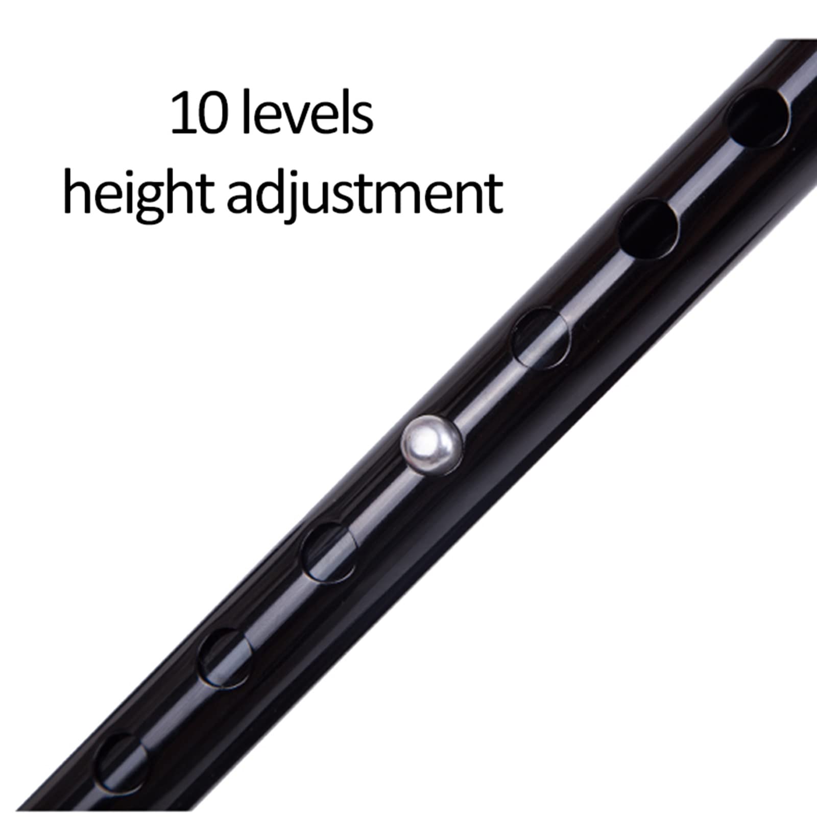Muletas de antebrazo para Adultos, muletas Ajustables para niños, jóvenes, Ancianos, muletas de Brazo liviano para Caminar, 1 par (Color : Black)