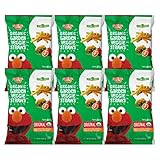 Earth's Best Organic Kids Snacks, Sesame Street Toddler Snacks, Organic Garden Veggie Straws for Toddlers 2 Years and Older, Original, 2.75 oz Bag, (Pack of 6)
