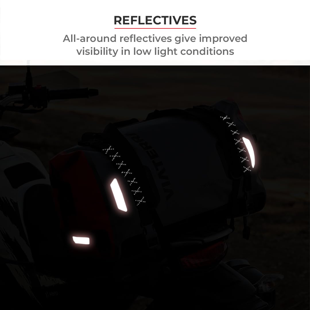 ViaTerra Nylon, PVC Drybag 55L Motorcycle Tailbag - 100% Waterproof Dry Bag I Universal Luggage & Works On All Motorbikes I No Modifications Or Saddle Stay/Rack Needed I Suitable As Travel Accessories - Image 8 thumbnail