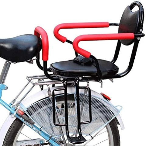 GFYWZ Children's Bike Seat, Detachable Bicycle Rear Seat, Child Bracket with Non-Slip Armrests And Pedals for 2-6 Year Old Baby Seat Cover