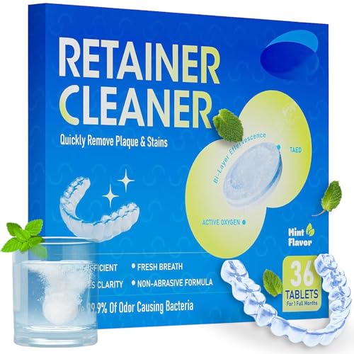 Compresse per la Pulizia della Protesi Dentaria, 36 Pezzi Pastiglie detergenti per apparecchi...