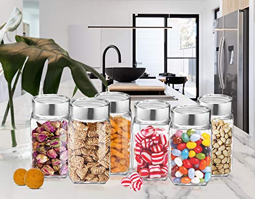 Image of Treo Cube Jar 800ml Storage Container - Transparent, 6 Pcs Glassware