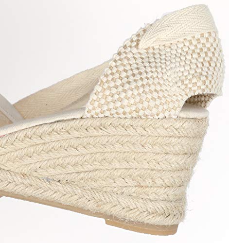 Image of Womens Espadrille Wedge Sandals Closed Toe Platform Lace Up Ankle Strap Slingback Summer Dress Shoes