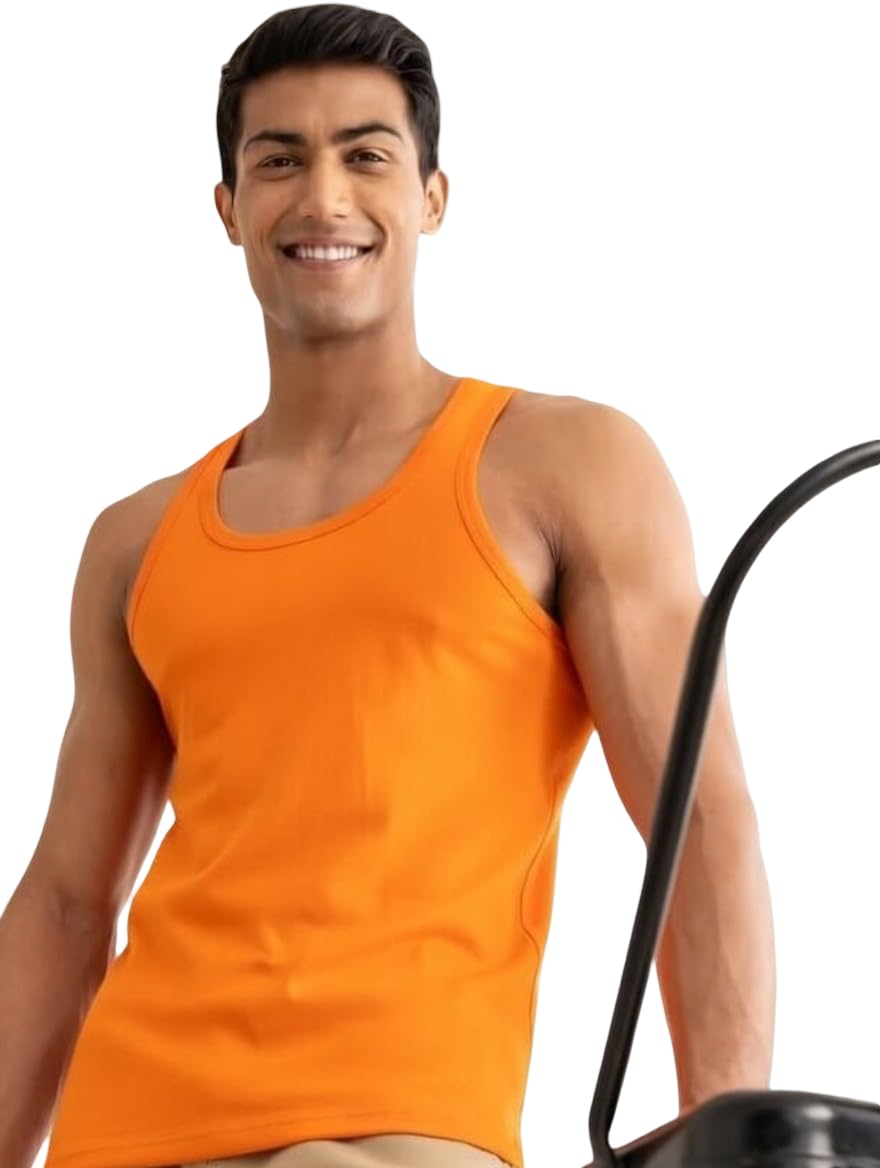 furrr Men's Gym Vest for Bodybuilding | Solid Workout Vest for Muscle Training, Sleeveless Fitness T-Shirt-picture-22