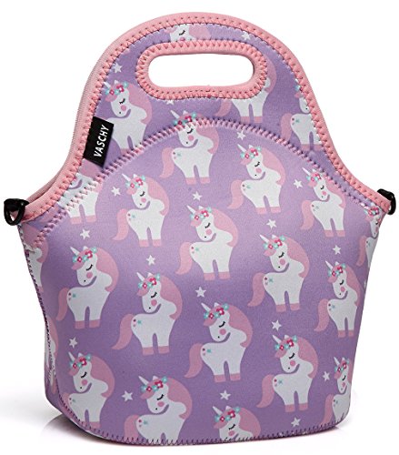 Lancheira, VASCHY Saco de Almoço para Menina Menino Bolsa Térmica com Isolamento de Neoprene com Alç