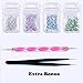 DAODER 4pack Sparkly Opal Rhinestones for Nails 3D Nail Art Rhinestones Kit Crystal Diamond Rhinestones and Charms Nail Decoration Flatback Gems Stones Pink White Blue Green Nail Jewels Crafts DIY