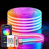 skydimo 9.8FT LED Neon Rope Lights, Flexible Neon Strip Lights with Remote APP Control, IC+RGB Rope LED Lights for Bedroom, Outdoor and Holiday Decor