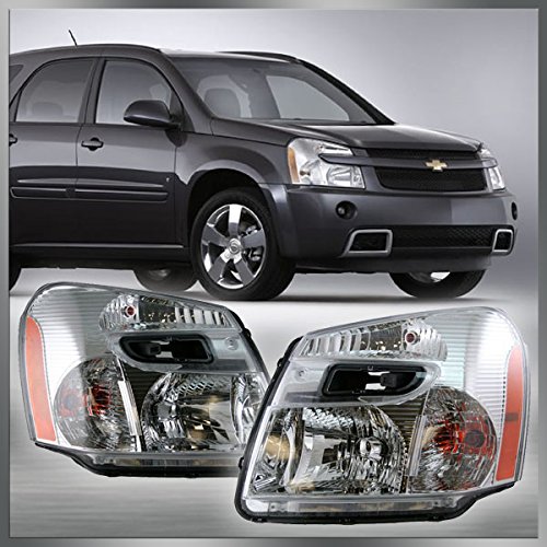 Headlights Headlamps Left & Right Pair Set for 05-09 Chevy Equinox