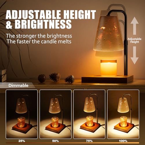 Candle-Warmer-Lamp-with-Timer-Adjustable-Height-Dimmable-Candle-Lamp-Warmer-for-Bedroom-Wax-Warmer-Lamp-for-Scented-Candles-with-Marble-2-Bulbs-House-Warming-Gifts-for-Mom-Slant Candle Warmer Lamp with Timer Adjustable Height Dimmable Candle Lamp Warmer for Bedroom Wax Warmer Lamp for Scented Candles with Marble 2 Bulbs House Warming Gifts for Mom Slant