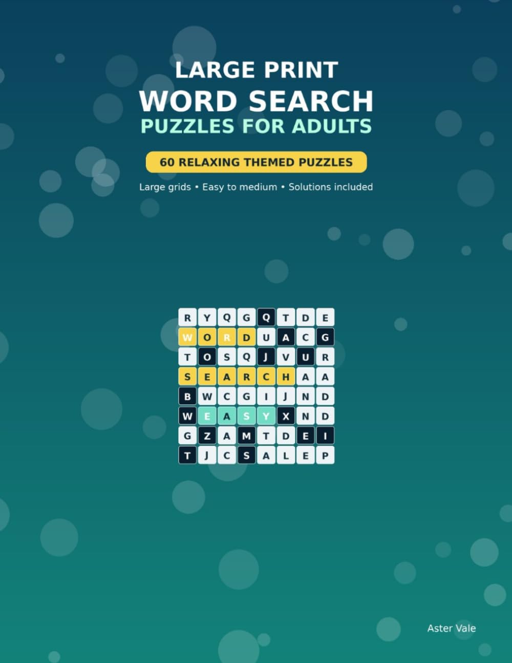 Word Search Puzzles for Adults: 60 Relaxing Themed Puzzles with Solutions (all difficulties)