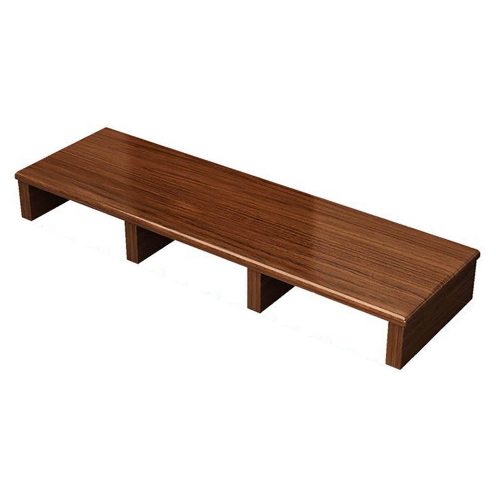 Wooden Step Stool & Flower Stand Bench,portable wooden stand up, Heightened Fur Pedestal Heavy Duty Platform for Bed Bathroom Porch & Garden,Brown - 80×30×20cm