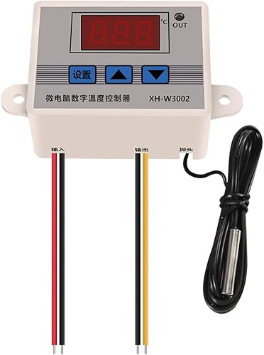 Miniatura 3 de Controlador digital de temperatura XH-W3002, 2 unidades, -50 a 230.0 F, termostato de refrigeración de calefacción programable, pantalla LED,