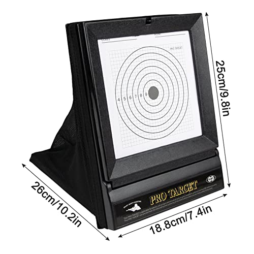 Image of Portable Airsoft Target Trap with Mesh Catcher for Indoor & Backyard Shooting - Foldable BB Gun Practice Net System with Replaceable Paper Targets (Recycles 6mm Plastic BBS)