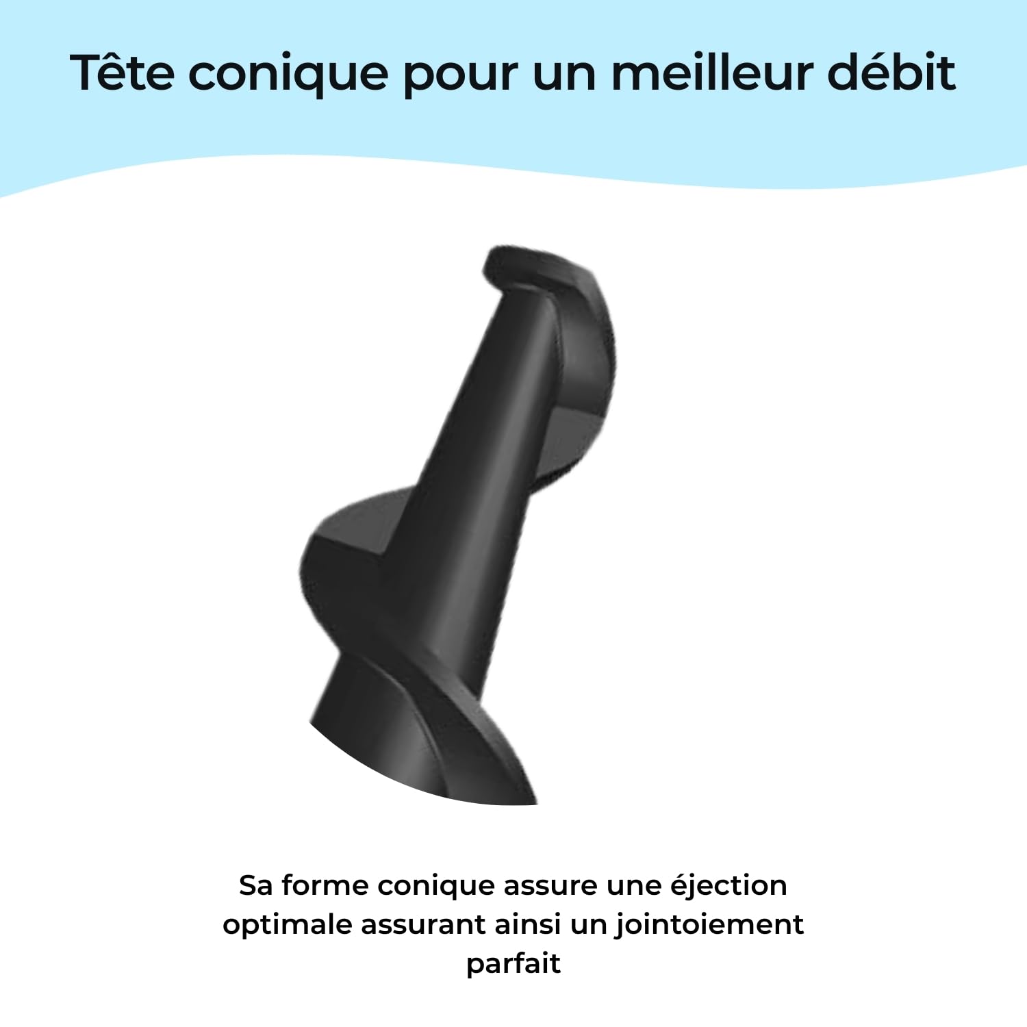 VIS SANS FIN, En Composite Surmoulé Sur Axe en Inox, Accessoire pour Applicateur Rapide de Joint Mortier EASYFAST®, Outil Maçonnerie Pierres et Briques