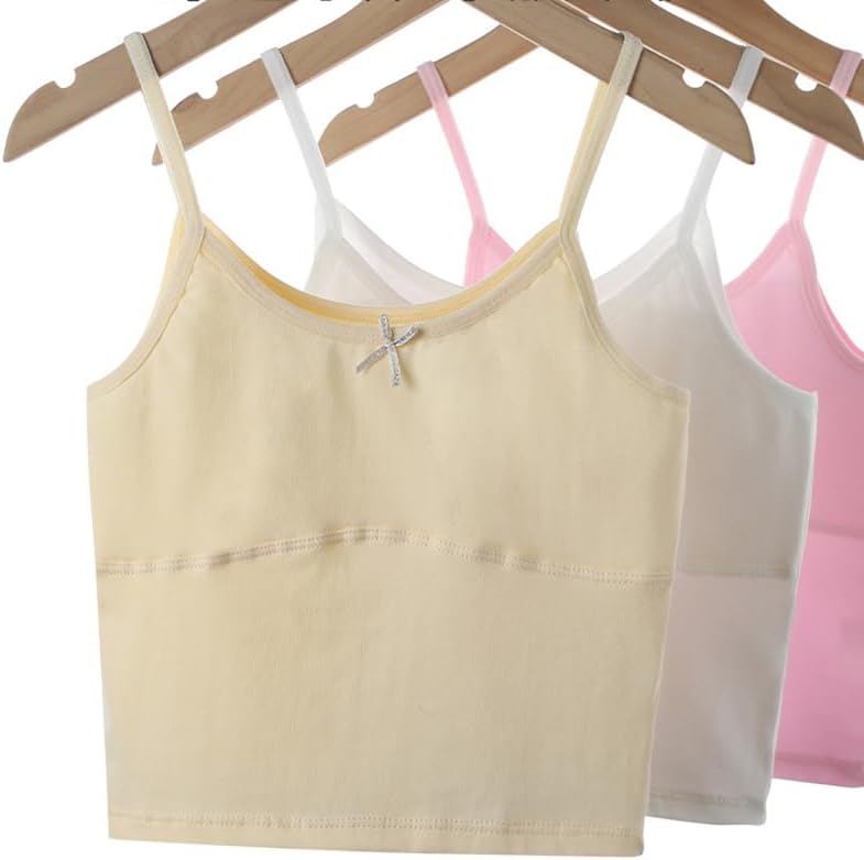 Girls Crop Top Cami Cotton Lined Training Bra - Image 7
