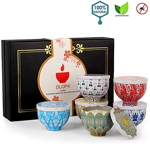 DLOPK - Juego de velas aromáticas, Citronella Candles