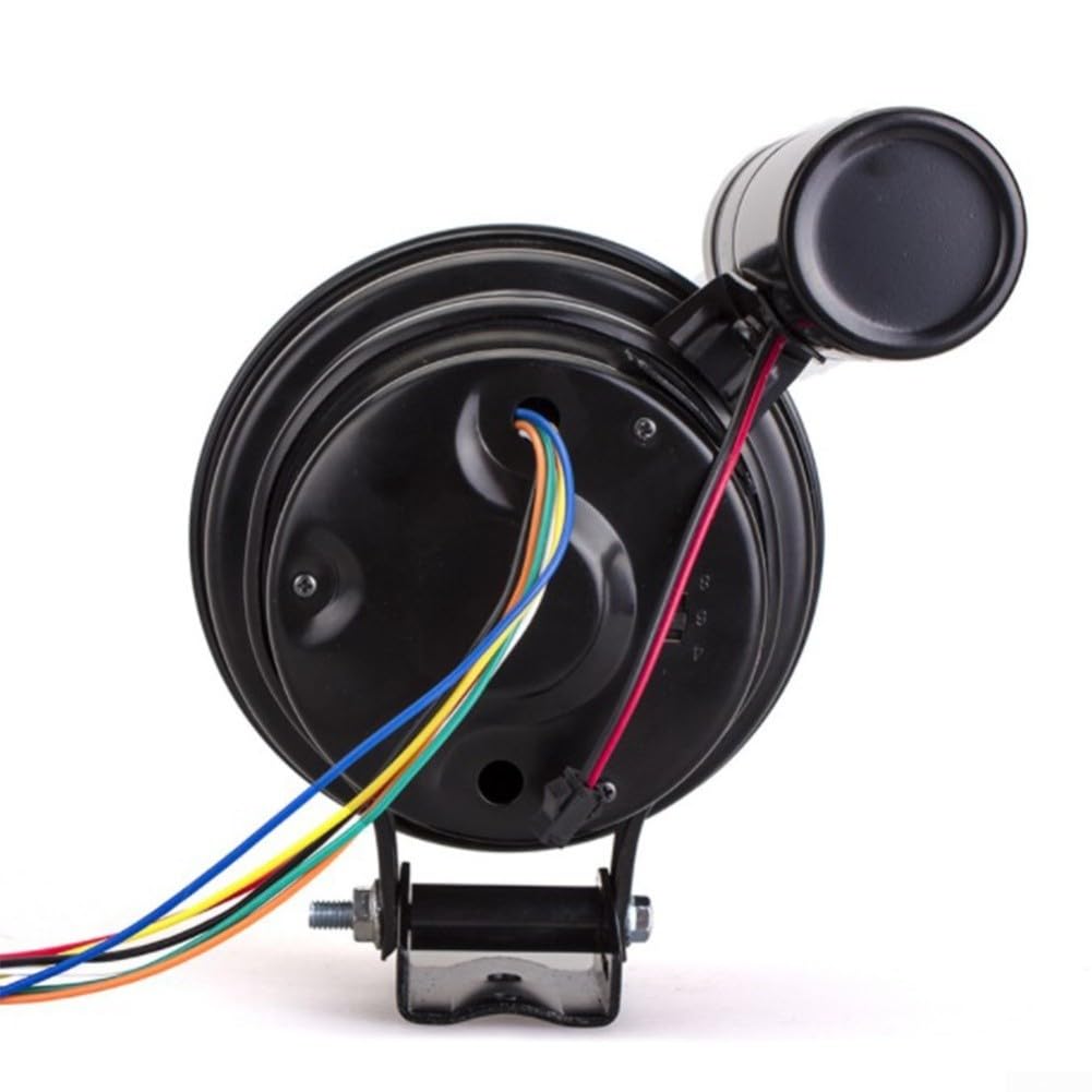 Tachimetro 4 in 1 per auto con sensore, 12 V, per motori a 4/6/8 cilindri, monitora la pressione della temperatura dell'olio dell'acqua, 0-11000 giri/min, retroilluminazione rossa e blu, 12,7 cm