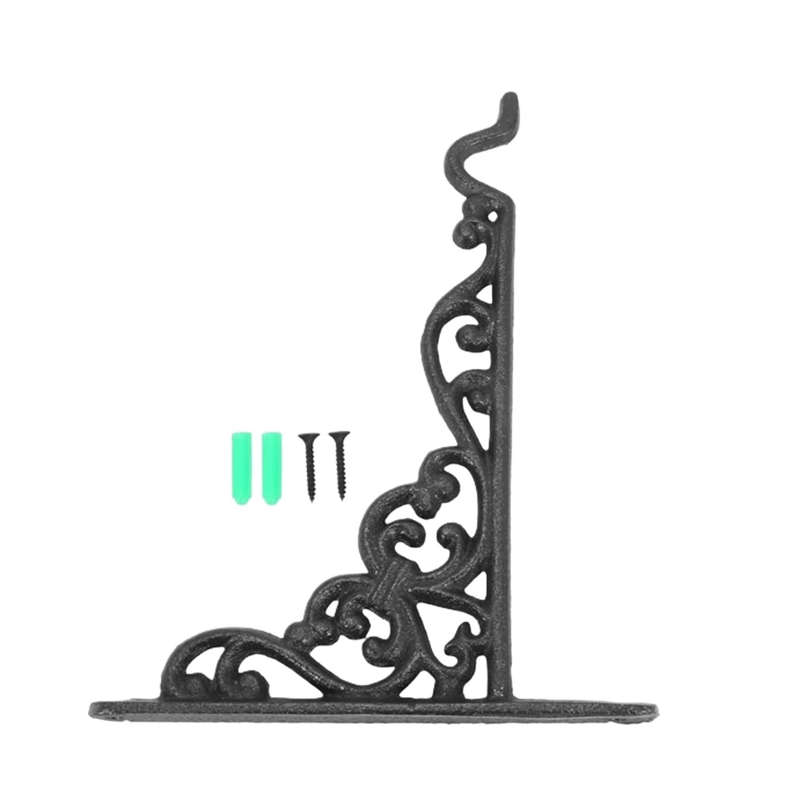 HUWOYG Cast Iron Hanger Wrought Garden Hook Flower Pots Basket Wall Bracket with Expansion Screw for Plants