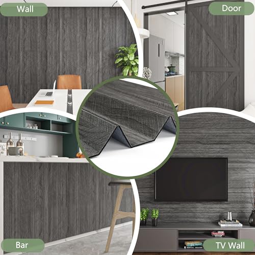 Papier peint autocollant 3D masquer défaut mur ReWallpaper gris 30cm - 4