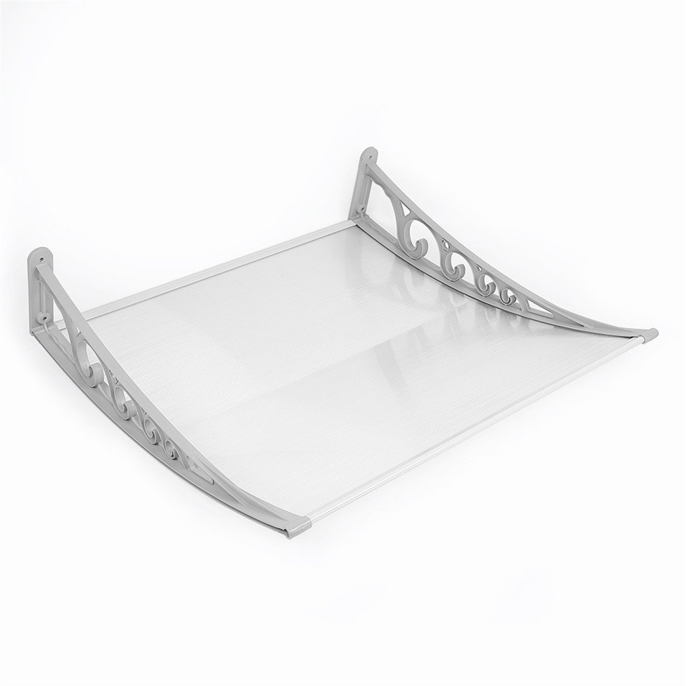 überdachung Haustür,Haustürvordach Polycarbonat Pultbogenvordach (100CM x 100CM)