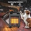 CAMPLUX 18,000 BTU Outdoor Propane Heater with ODS & Tip-over Protection, 3-Setting LP Gas Patio Heater with Regulator & Hose for Garage, Courtyards and Construction Sites, Warm Area up to 450 Sq.Ft