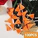 VAPKER 100Pcs 0.8Inch/2CM Mini Tassels Bright Orange Tassel Tiny Handmade Craft Tassels with Gold Jump Ring for Earring Jewelry Necklace Making Accessories DIY