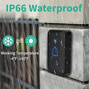 Wi fi doorbell classroom doorbell ip66 waterproof 115db with 56 chimes door bell ringer wi fi 1000ft vary battery doorbell chime equipment 7 ranges quantity mute mode doorbells for house child room workplace   cucciolini doodles