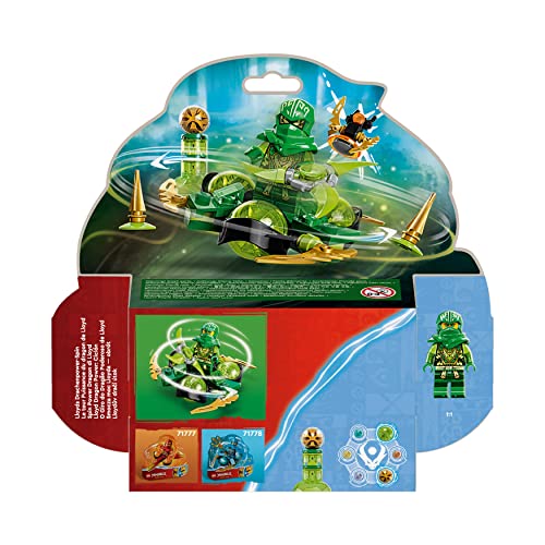 NINJAGO Spin Power Dragon di Lloyd, Trottola Giocattolo con Minifigure di Lloyd da Collezione, Giochi Ninja Acrobatici, Piccolo Regalo per Bambini dai 6 Anni in su 71779 - Lego - Immagine 7
