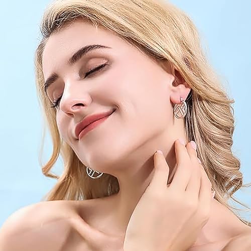 Delicate Gold and Diamond Women's Letter F Earrings - An elegant gift for a stylish lady.4