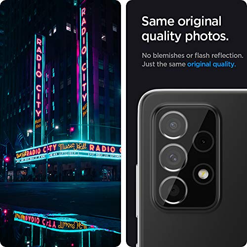 Image of Spigen Glass Camera Lens Protector For Galaxy A52 Lte|5G&Galaxy A52S (Transparent) Edge To Edge Full Screen Coverage,Pack Of 2
