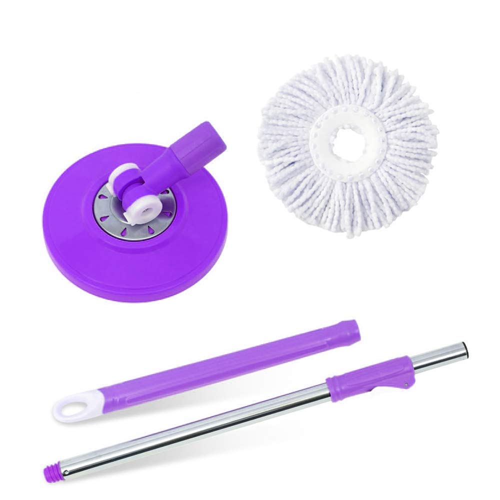 Drona Shine Mop 360° Spin Cleaning Mop Stainless Steel Rod Handle Stick Set with Mop 1 Microfiber Refill for Home and Bathroom Floor Tiles Usable Things (Multicolor)