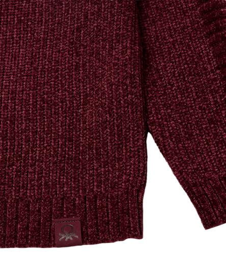Pull rouge en maille Benetton pour les journées d'école