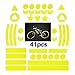 Mirrwin Adesivi Catarifrangenti Kit Adesivi Catarifrangenti Bici Adesivo Adesivi Impermeabili Catarifrangenti Adesivo Universale per Bici Auto Passeggino, Casco Moto Scooter Giocattoli 41 Pezzi