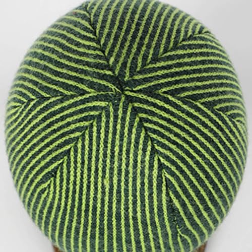 Conjunto de invierno polar a rayas con gorro y bufanda térmica para el frío 5