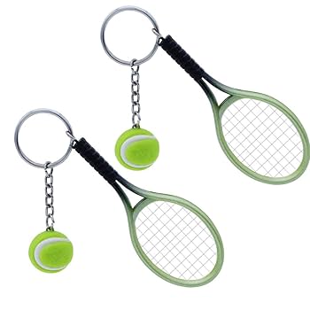 フムニャリン レインボー キーリング Amazon.co.jp: 6 個ミニテニスラケットキーホルダーキーリング