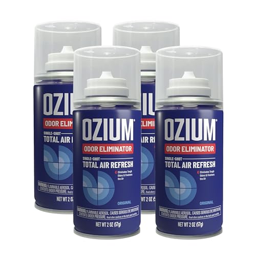OZIUM® Air Freshener Odor Eliminator, 2oz Single Shot Total Air Refresh & Car...