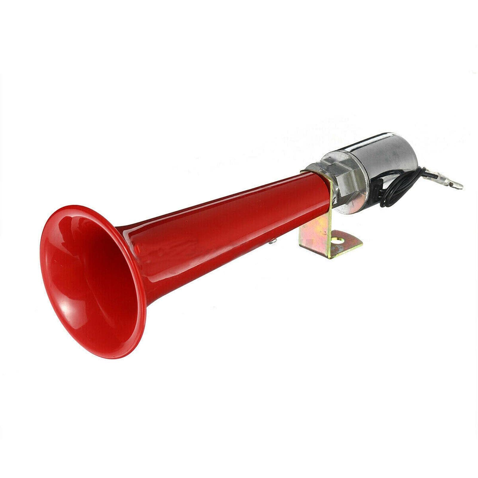 Klaxon De Train à Air Comprimé 12V/24V – 180 DB Puissant Et Bruyant Pour Voiture, Camion, Bus – Installation Facile, Couleur Rouge Brillant