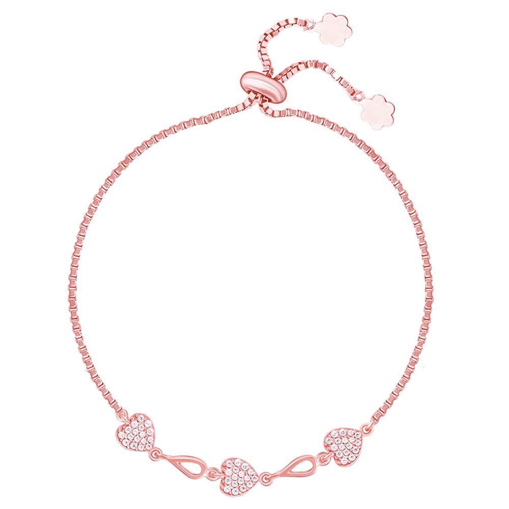 GIVA 925 Silver Rose Gold Heavenly Heart Bracelet, Adjustable | Gifts for Women and Girls | With Certificate of Authenticity and 925 Stamp | 6 Months Warranty* (B0CB8SHK8G) Amazon Price History, Amazon Price Tracker