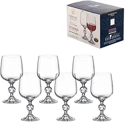 Bohemia -Taça para vinho tinto de Cristal Klaudie 230ml 6 peças