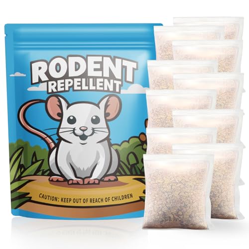 Rodent Repellent Pouches with Peppermint Oil, Mouse Repellent for House, Mice & Rat Deterrent for...